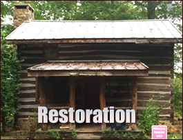 Historic Log Cabin Restoration  Henderson, North Carolina